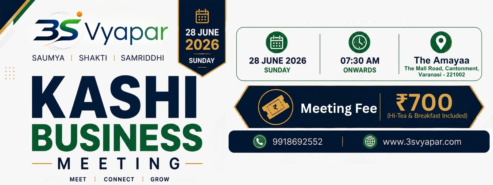 3S Vyapar Business Networking Platform Kashi Chapter Meeting Schedule